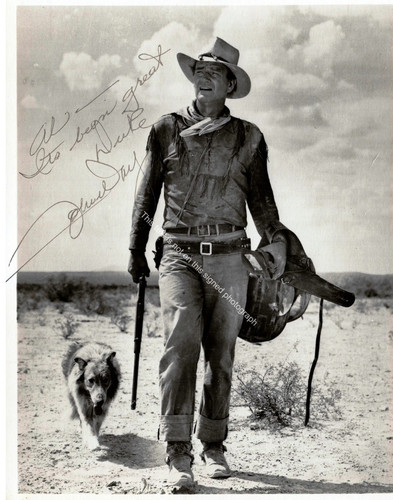 John wayne autografo firmato - john,